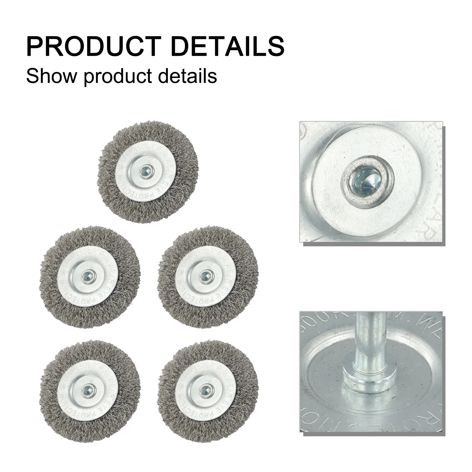 

5 шт., 3-дюймовый набор проволочных колесных щеток, инструменты для полировки дрели для электрической шлифовальной машины, вращающийся электрический абразивный инструмент, щетка для очистки ржавчины