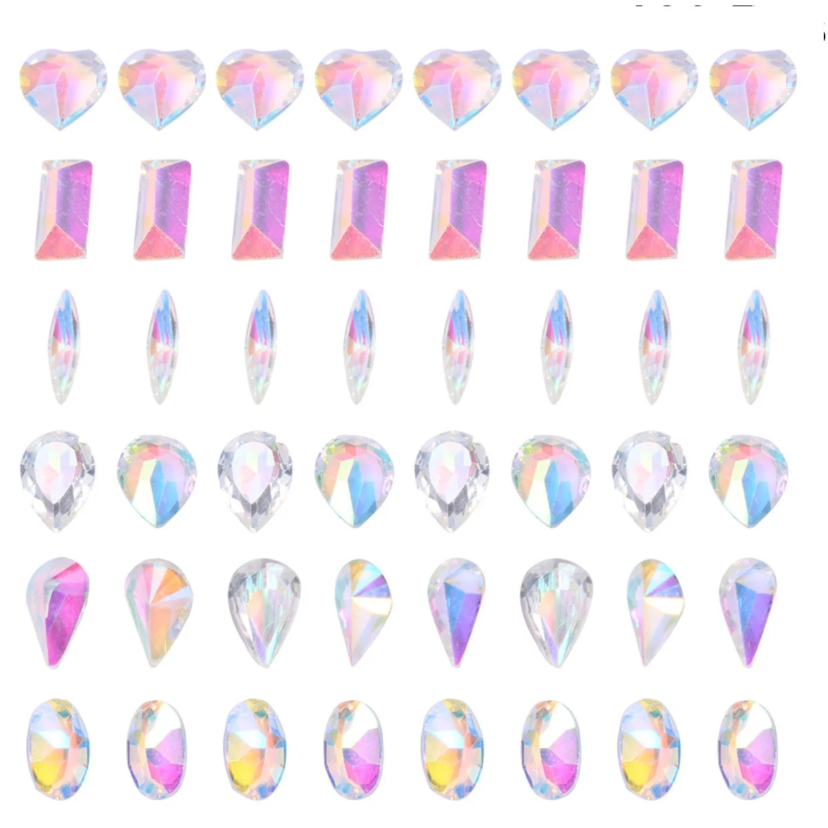 120Pcs Resin Nail Tips Drill Set Colorful DIY Manicure Nail Art Stickers Decoration Accessories Manicure Art Stickers