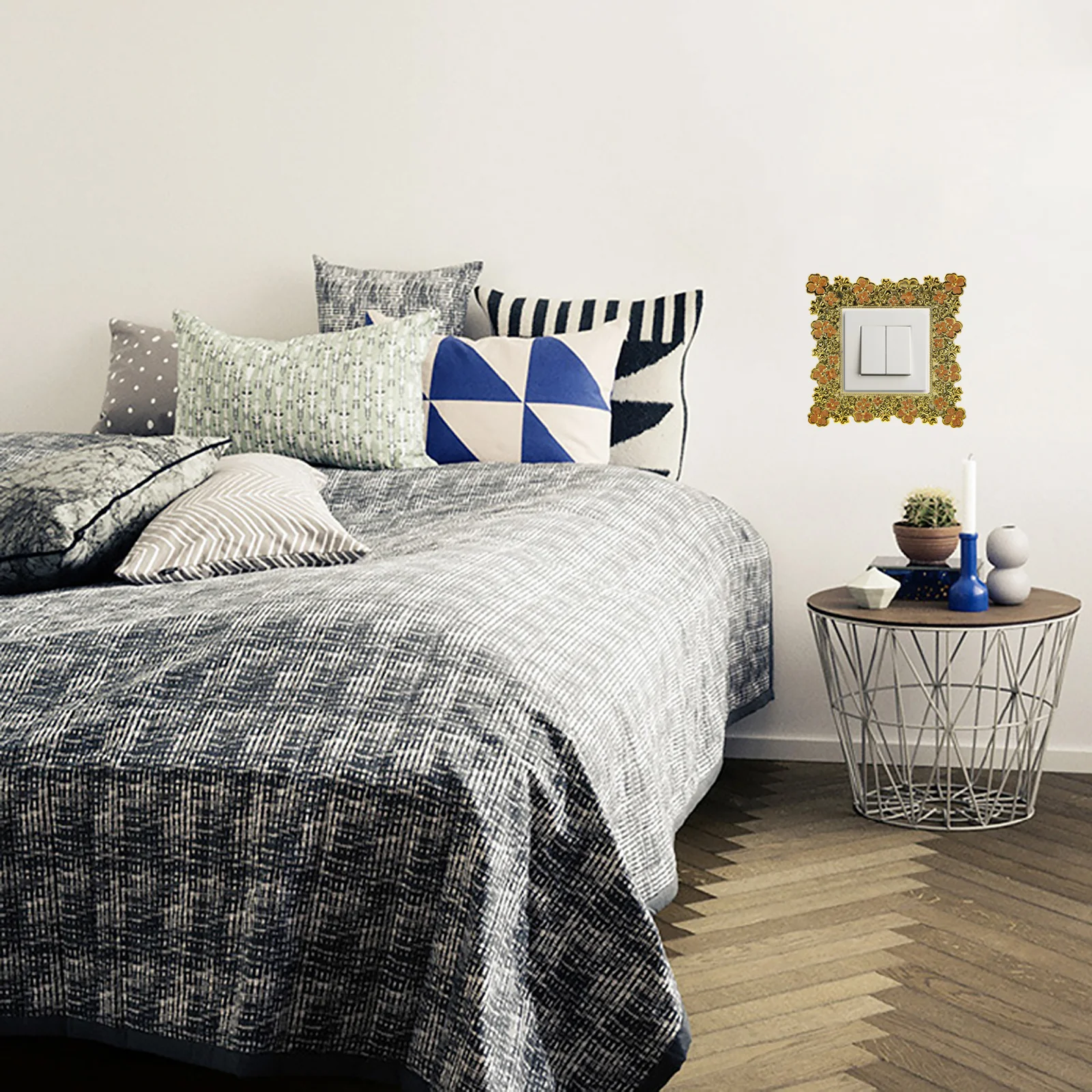 

1pc Acrylic Switch Cover Decorative Protective Socket Sticker For Home Wall Outlet Kids Room Bathroom Kitchen Study