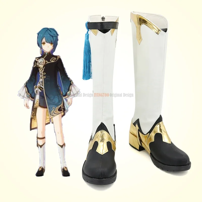 

Genshinimpact Xingqiu Anime Characters Shoe Cosplay Shoes Boots Party Costume Prop