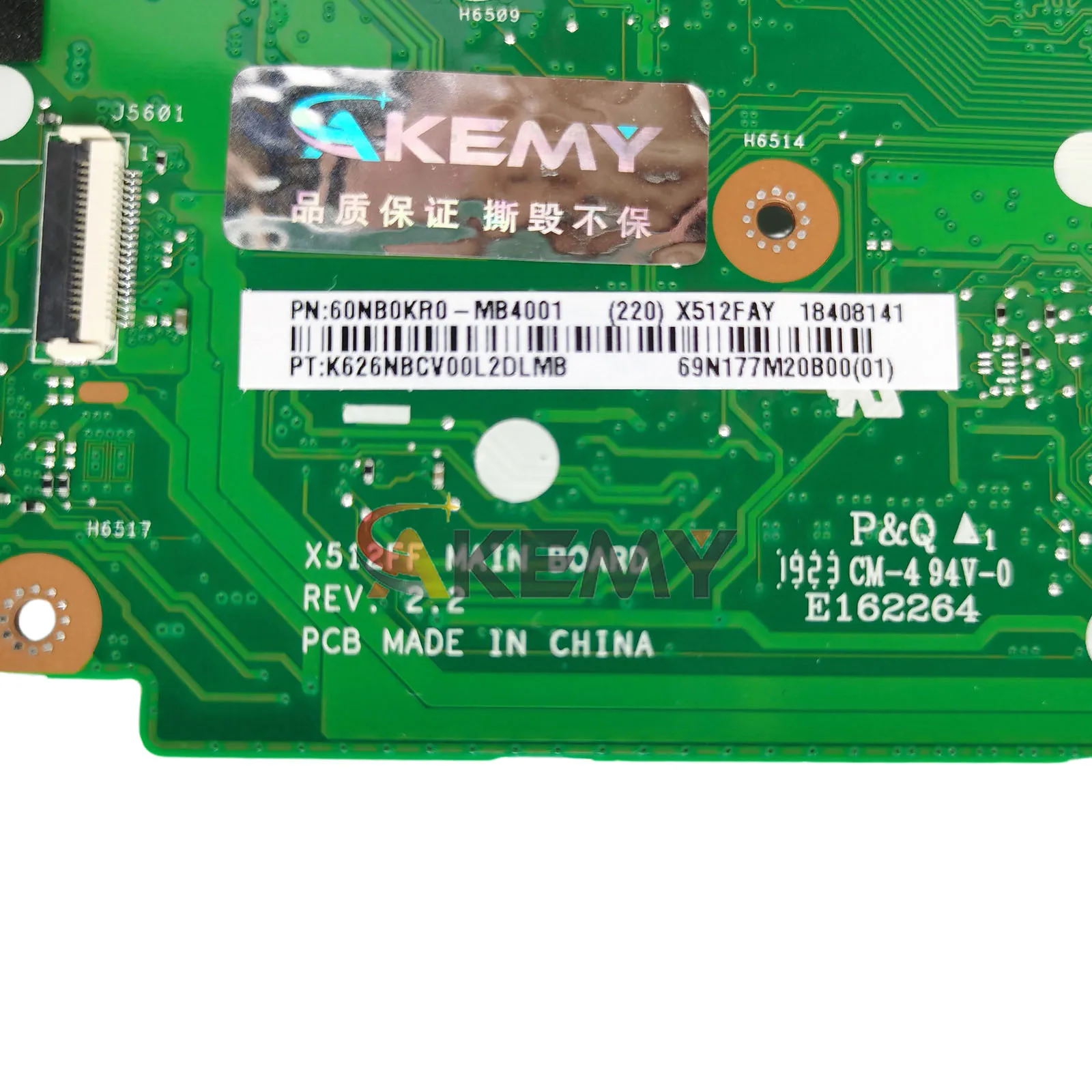 Motherboard Laptop X512FA Untuk ASUS F512F X512F X512FB X512FJ V5000F X512FJG X512FLC A512F X512FL S512F Mainboard Dengan CPU I3 I5 I7