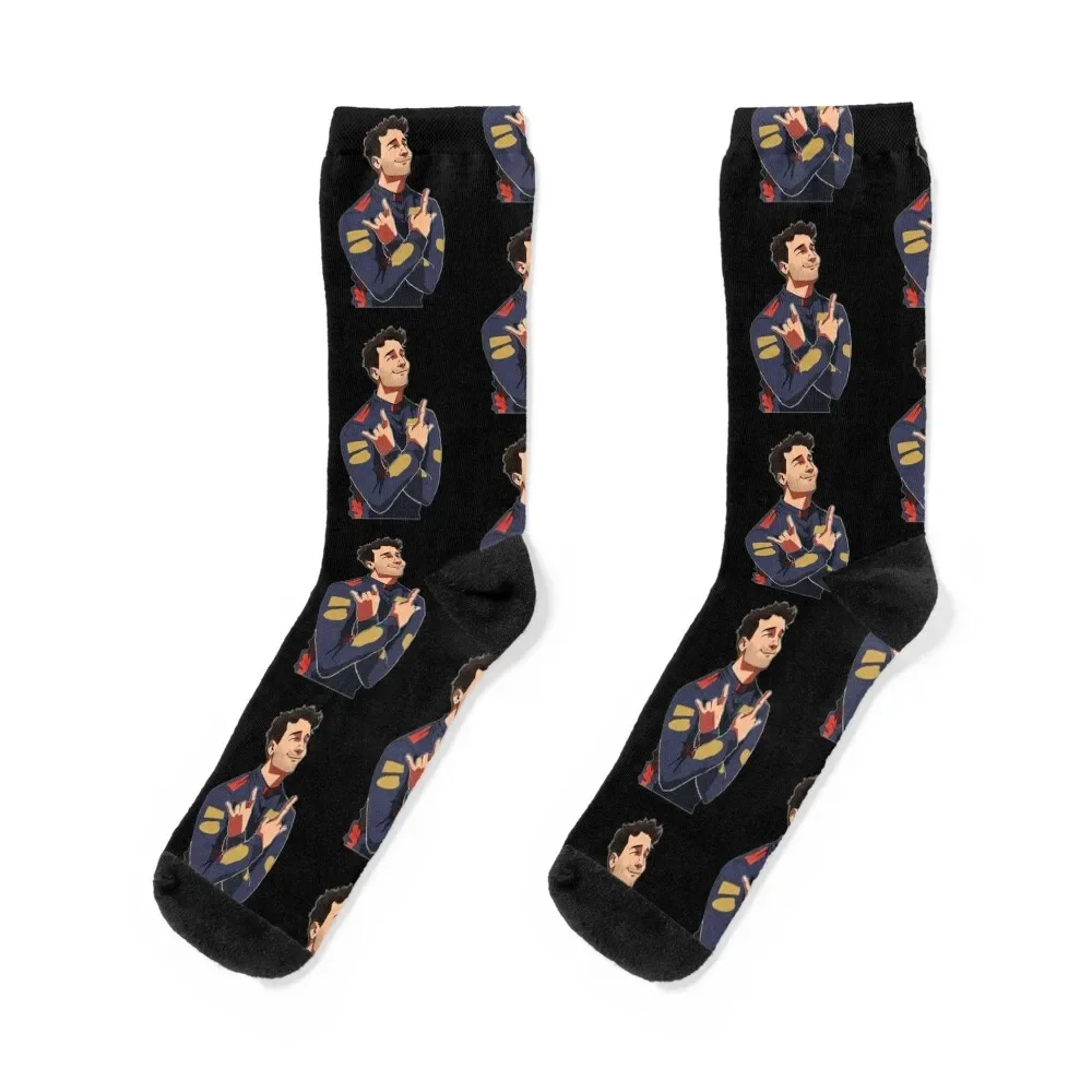 Ricciardo Motorsport Fan Art Socks short warm winter Climbing christmas stocking Socks For Girls Men's