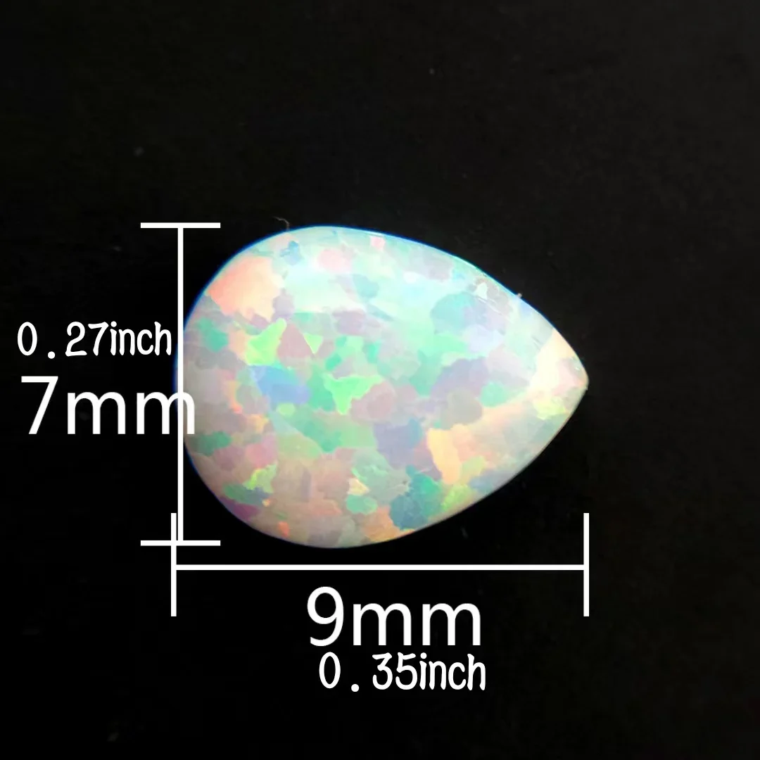 Natural Stone Opal Cabochons Loose Gemstone Oval Fire Color Ring Face Flat Colorful Gemstone Cabochons Ring Setting DIY Jewelry