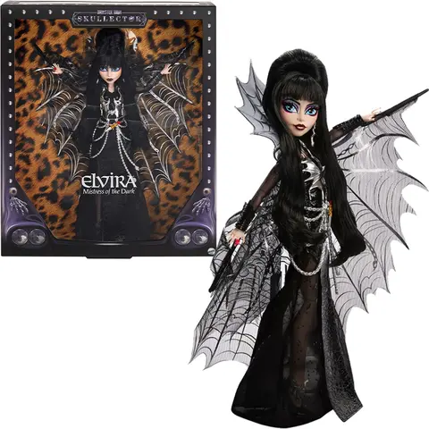 Mattel x Monster High Skullector Elvira, Mistress of The Dark Doll Limited Edition with Sealed Box Certificate of Authenticity