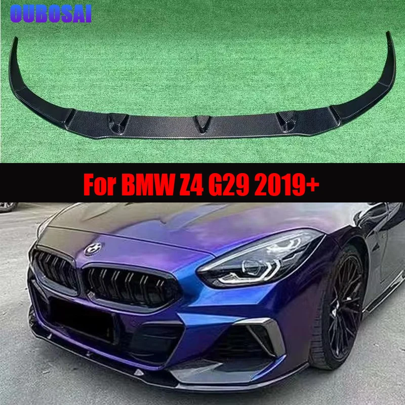 

For BMW Z4 G29 2019+ Carbon Fiber Front lip Car Front Bumper Diverter Spoiler Diffuser chin automotive parts