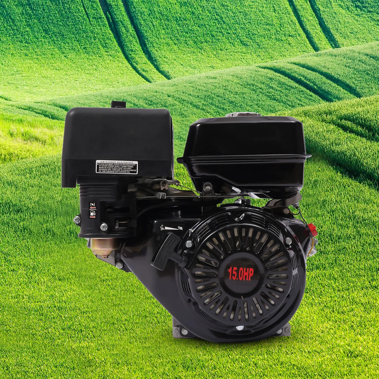 ポータブル発電機 420cc ガス駆動 9700W 15HP 4 ストローク ホームバックアップ & RV 対応 ブラック