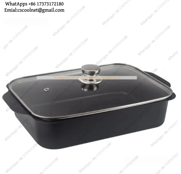 k3Carbon Steel Grilled Fish Tray Rectangular Non-Stick Home Cookware for Gas Stove Induction Cooker Oven Baking Replacement Part