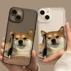 Cute Corgi Dog Couple Phone Case for IPhone 16 Pro Max 15 14 13 12 11 X XS 7 8 Plus Funny Animal Transparent Soft Slicone Covers