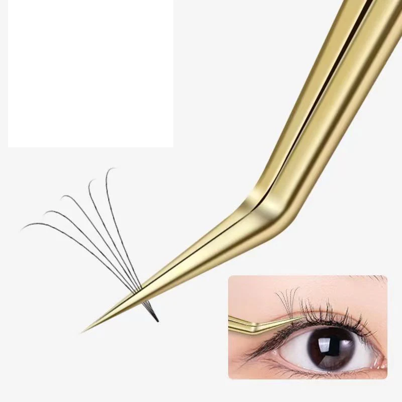 Eyelash forceps grafting and pasting fake eyelash clips, high-precision gold feather clips, specially designed for hairdressers