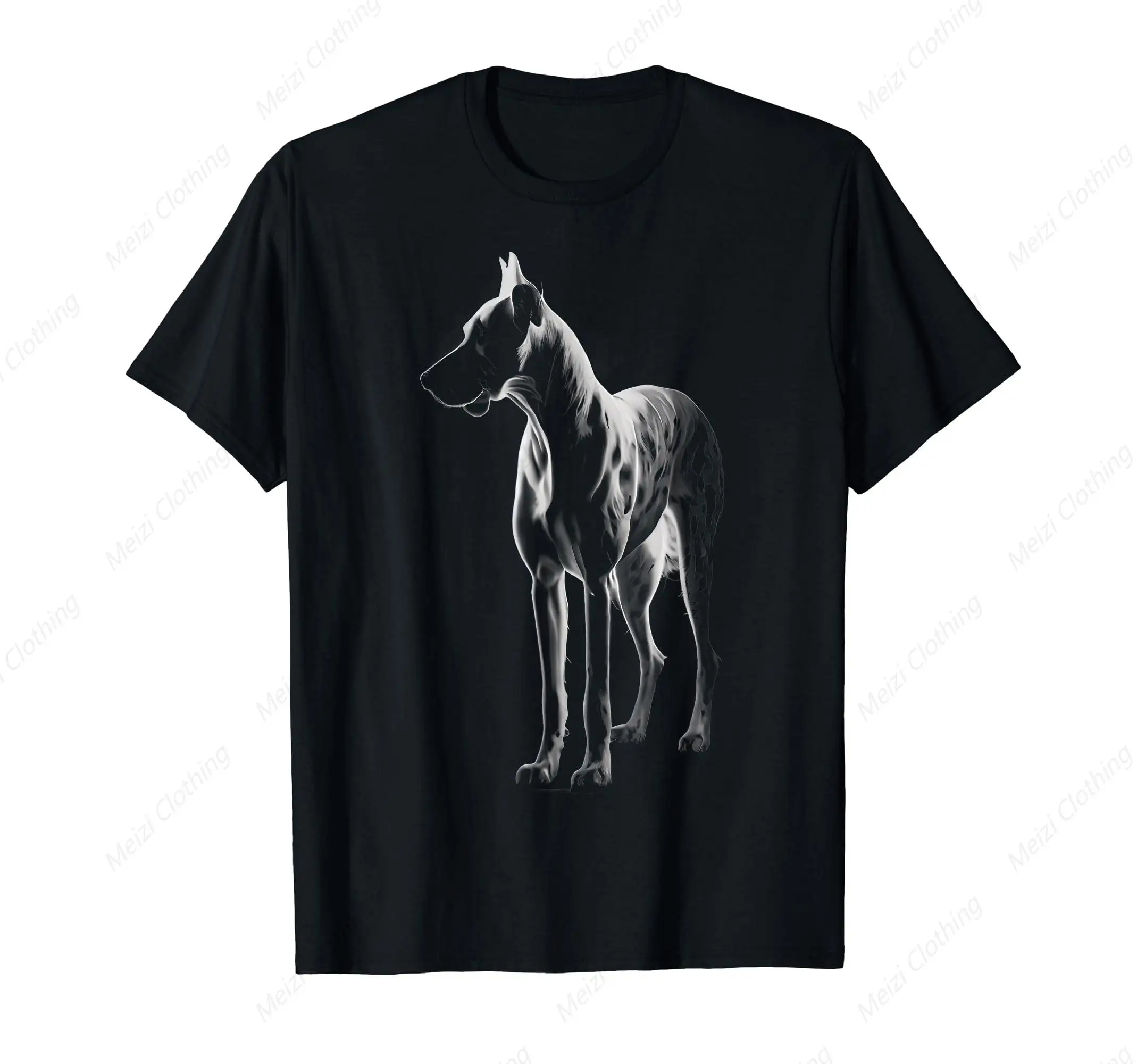 

Great Dane the coolest puppy enthusiast men's and women's T-shirts fashionable gifts personalized men's clothes cotton shirts