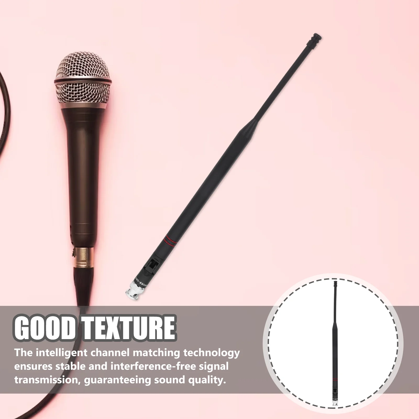 

Antenna for Wireless Microphone System Receiver Reliable Transmission Lightweight Portable Easy Install Mic Receiver Signal