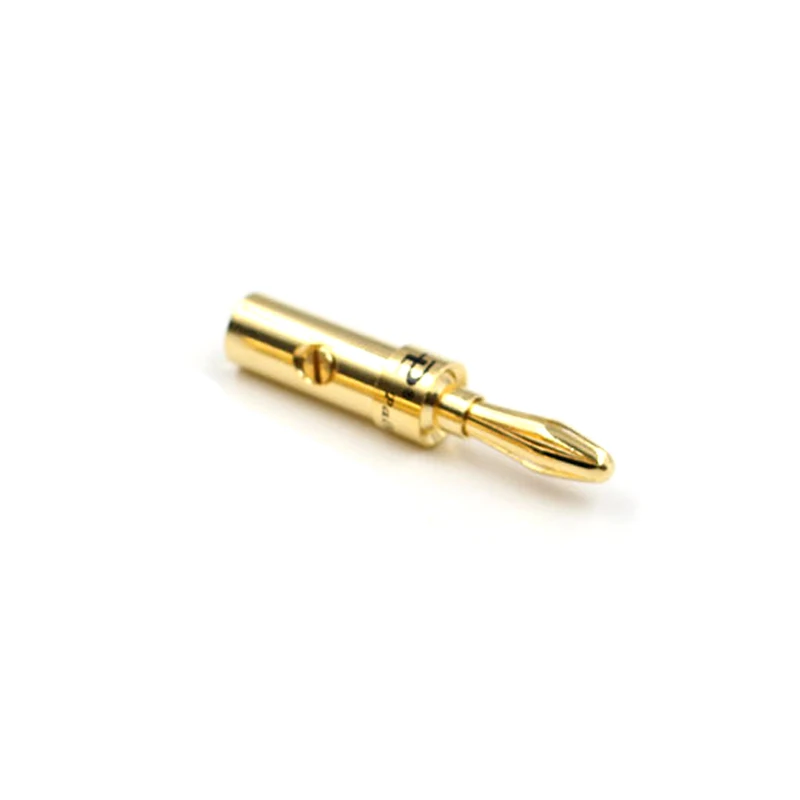 Banana Plug 4mm Copper 4K Gold Plated Connector for Speaker Audio Jack Adapter Stereo Solderless Banana Connector Binding Post