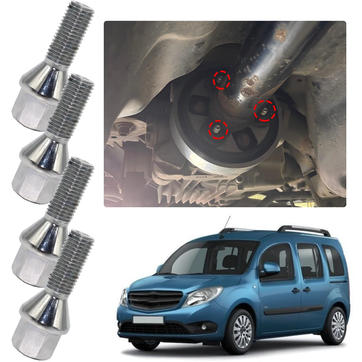 

4/5pc Car Wheel Tyre Nut Stud Lug Bolt Screw Longer for Mercedes-Benz Citan W415 2012-2021 4159900107S2 Accessories Auto Parts