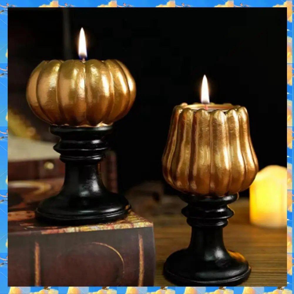 FTS هالوين الديكور اليقطين شمعة حامل زخرفة سطح المكتب الديكور شمعة حامل الراتنج شمعة حامل حلية #5