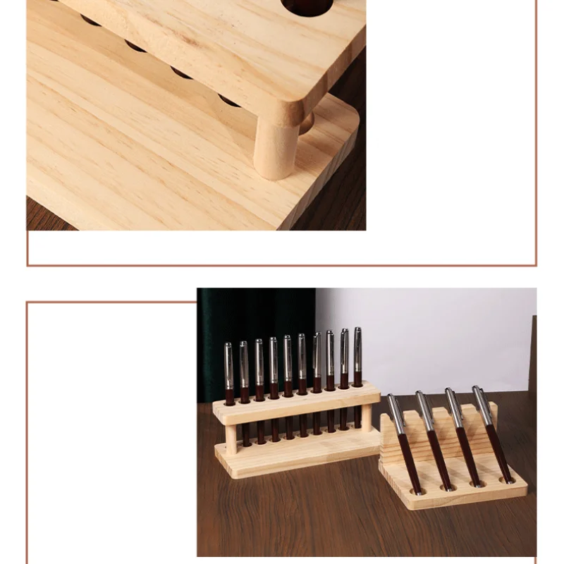 1 Stück Schreibtisch-Organizer aus Holz in Walnussfarbe – Stifthalter, Handyhalterung und Aufbewahrungslösung für Büro und Schule – Detail 9
