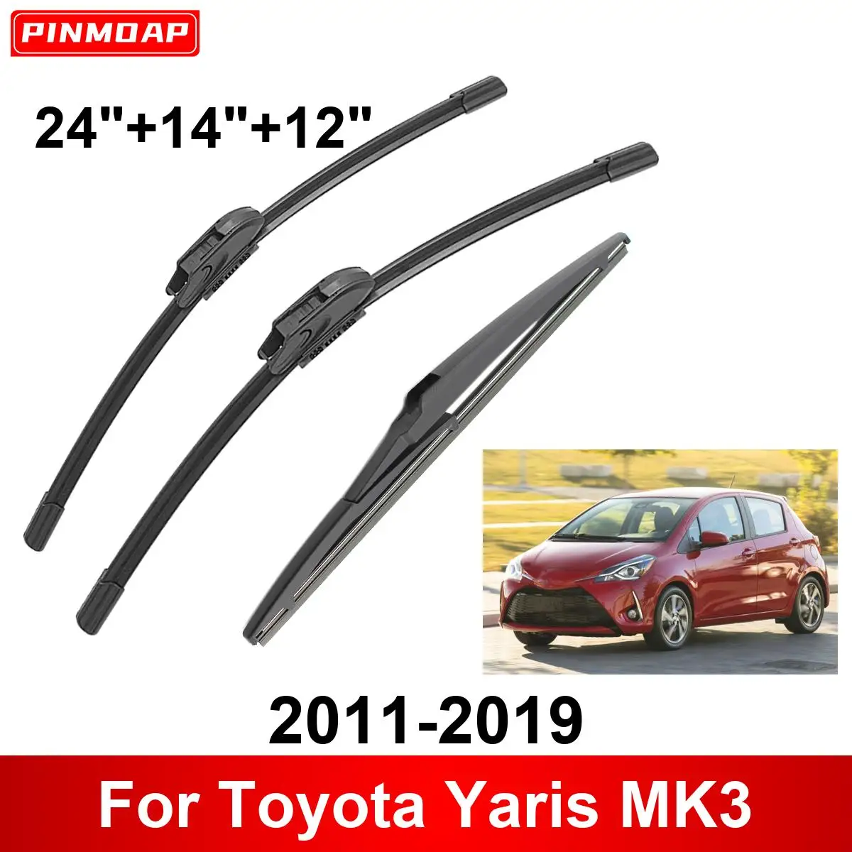 1/2/3/4/6PCS Auto Wischer Für Toyota Yaris MK3 2011-2019 vorne Hinten Wischer Klingen Pinsel Auto Zubehör 2014 2015 2016 2017 2018