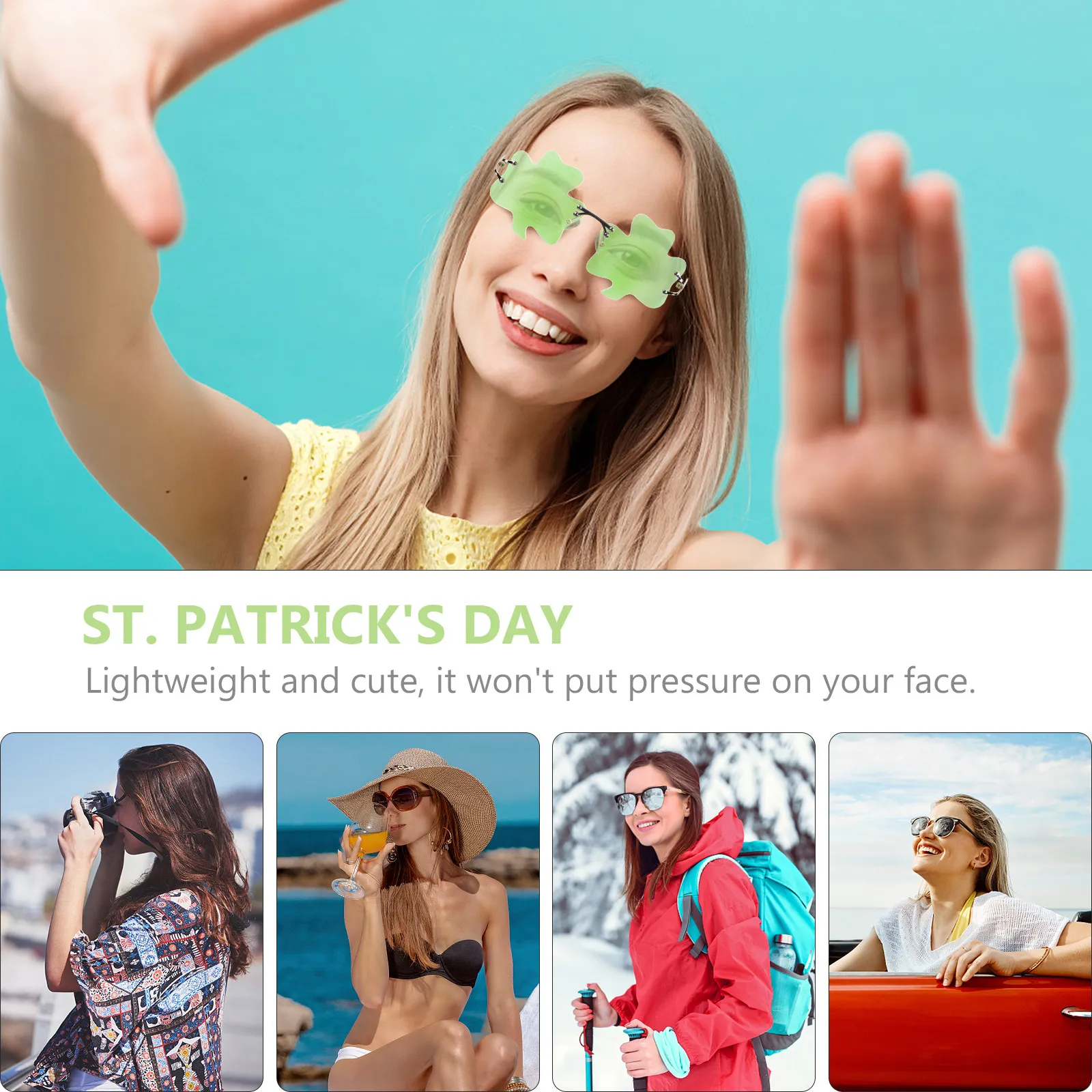 

1 пара очков ко Дню Святого Патрика, стильные очки для вечеринок, праздничных мероприятий и семейных торжеств