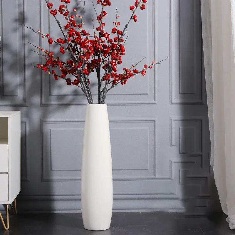 Modern ceramic vases for room decor bright glazed floor-standing vase simple creative household flower vase for courtyard