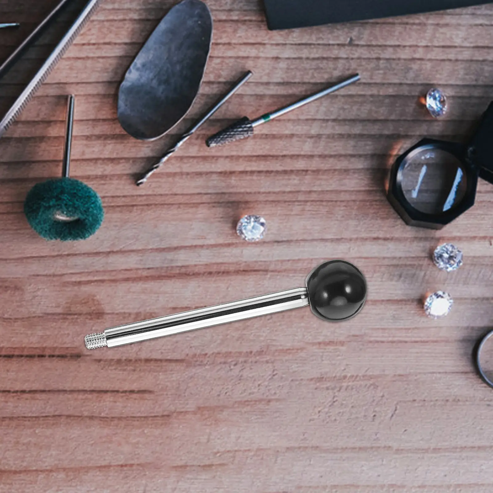 

Машина для гибки колец с прочной конструкцией для длительного использования, плавная работа, из серебристых медных материалов, идеально подходит для DIY.