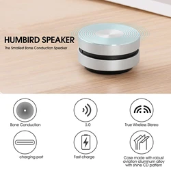 BT Speaker Bone Conduction Portable 6 Hours Playing Time Stereo Speaker Bone Conduction Sound Box Built-in Mic  Stereo Sound