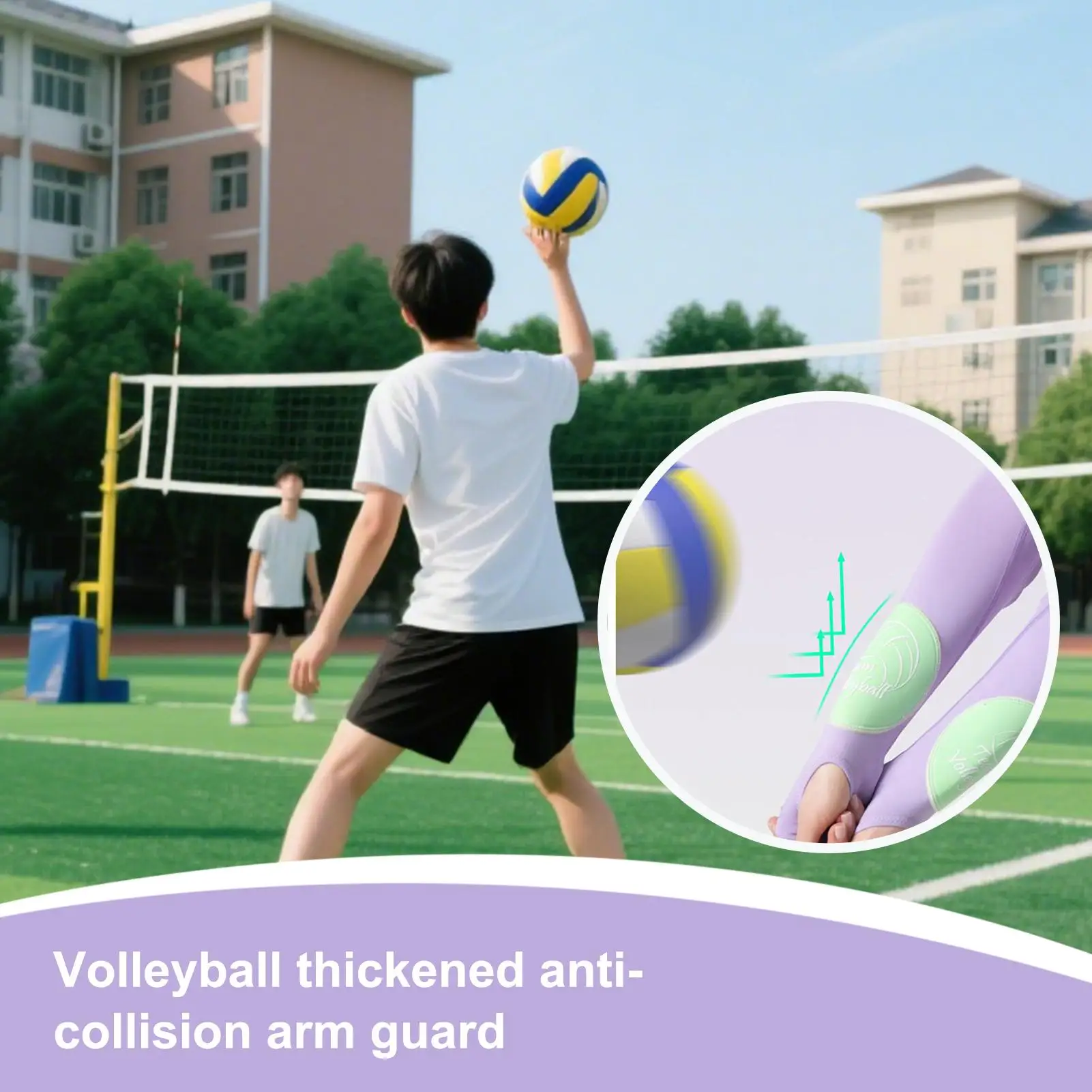 Volleyball Sleeves For Teen Girls 2 Pieces Passing Forearm Sleeves Elbow Pads With Protection Pads And Thumb Hole For Gym