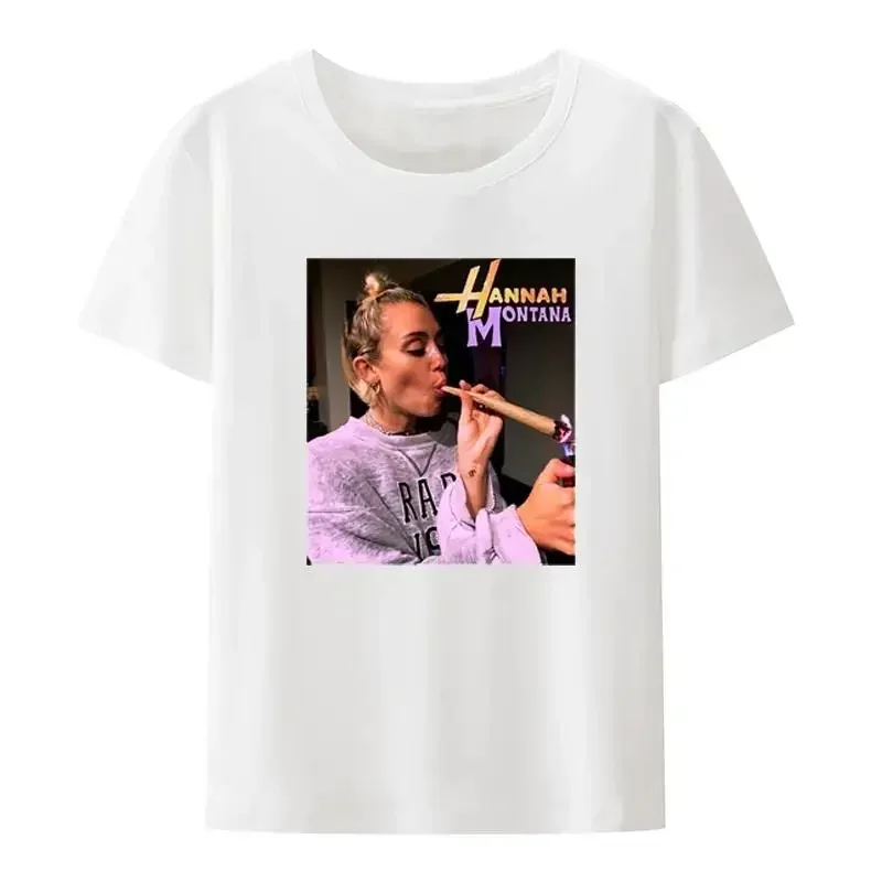 Ethan Peters Hannah Montana T-shirt Women And Men Miley Cyrus Rap Singer 90s Graphic Tees