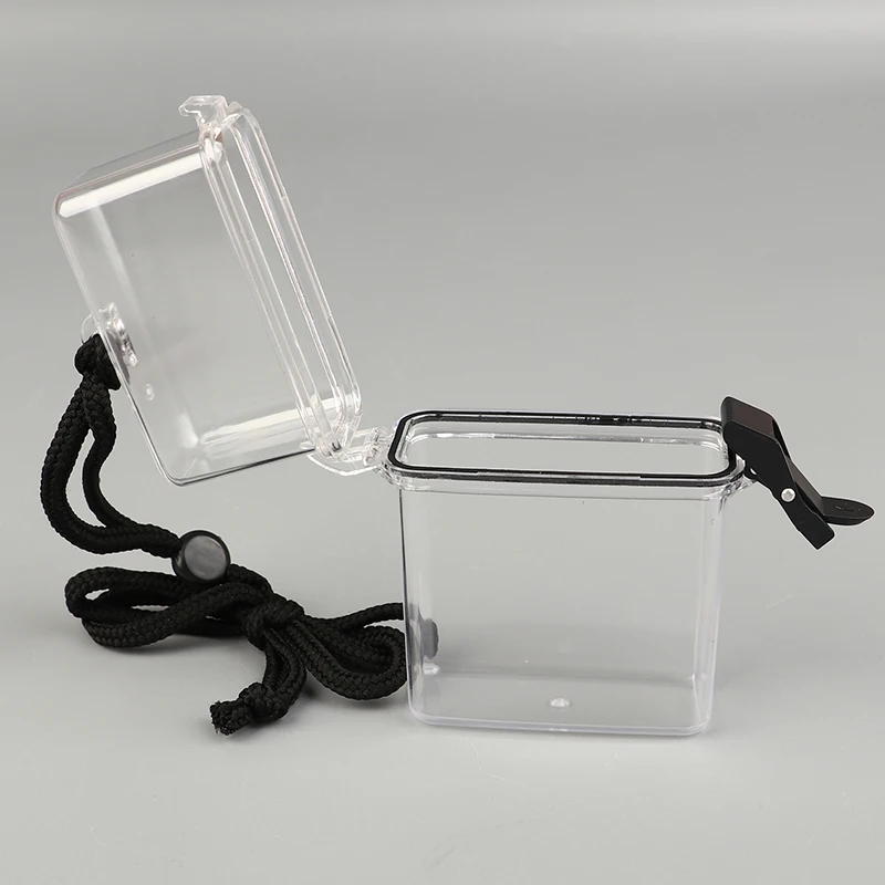 Hot Portable Small Card Sealed Storage Can Money Key Waterproof Tank Transparent Collect Classification Box School Stationery