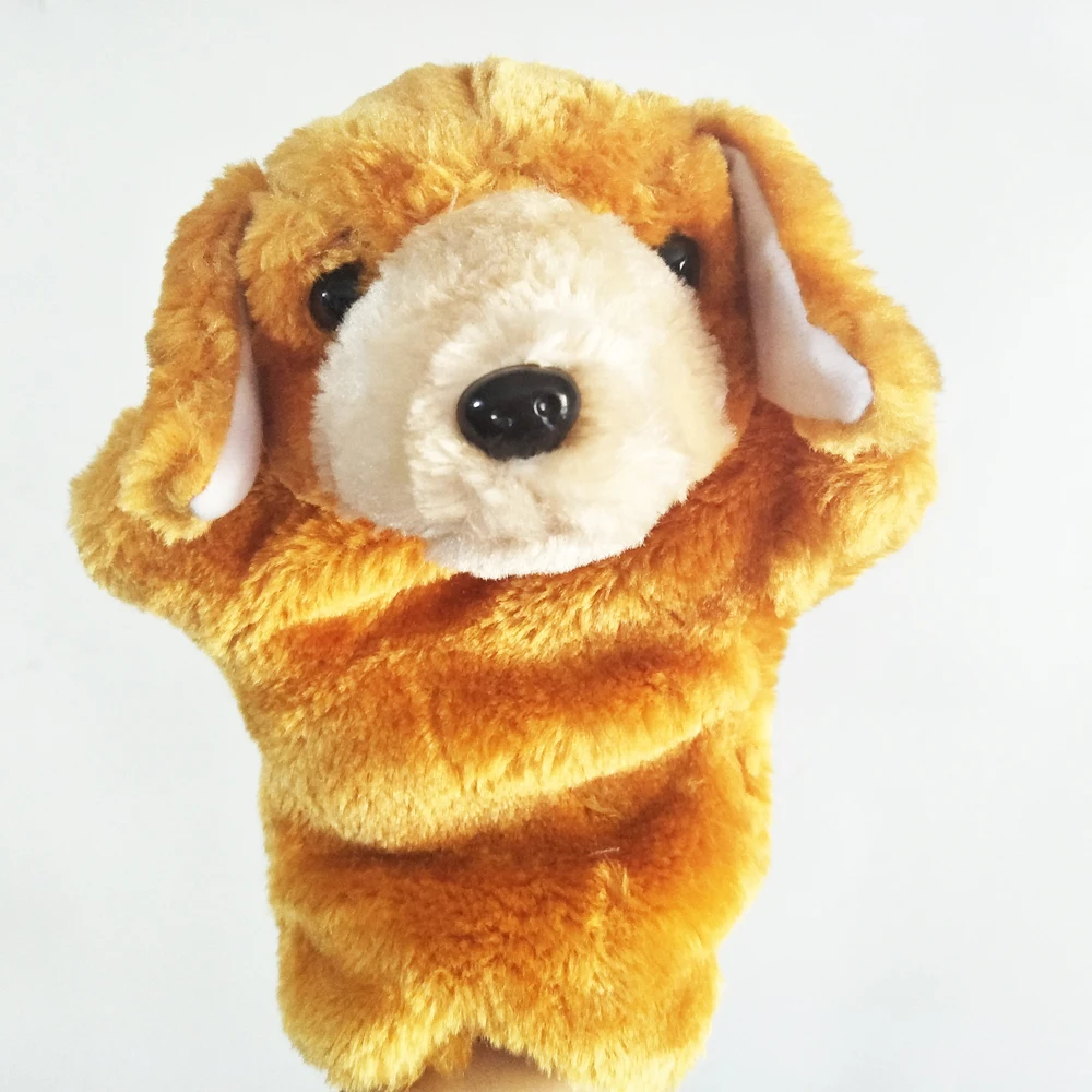 Presente de pelúcia macio cão inteligente crianças fantoche de mão brinquedo de pelúcia