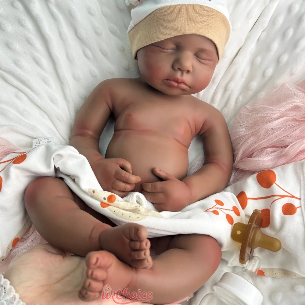 20インチの重みのあるプラチナシリコン製リボーンドール、女の子/男の子のルル、リアルで柔らかい、洗える新生児人形、不安解消ギフト