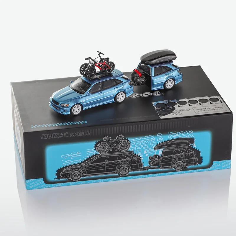 Mortal 2025 Beijing Exhibition Limited Edition HEC 1:64 Ground Shark IS200 rower/Zestaw Odlewany model samochodu ze stopu metalu Kolekcja prezent