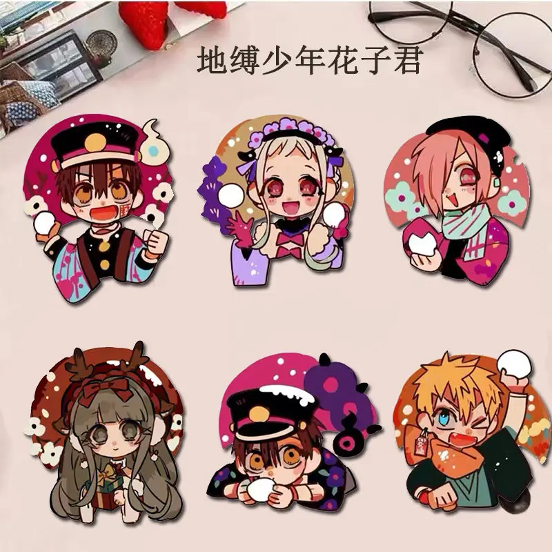 

6 шт., значок Ханако-кун в стиле аниме, брошь, булавки, украшение «сделай сам», рюкзак, костюмы, аксессуары для одежды, подарок на день рождения