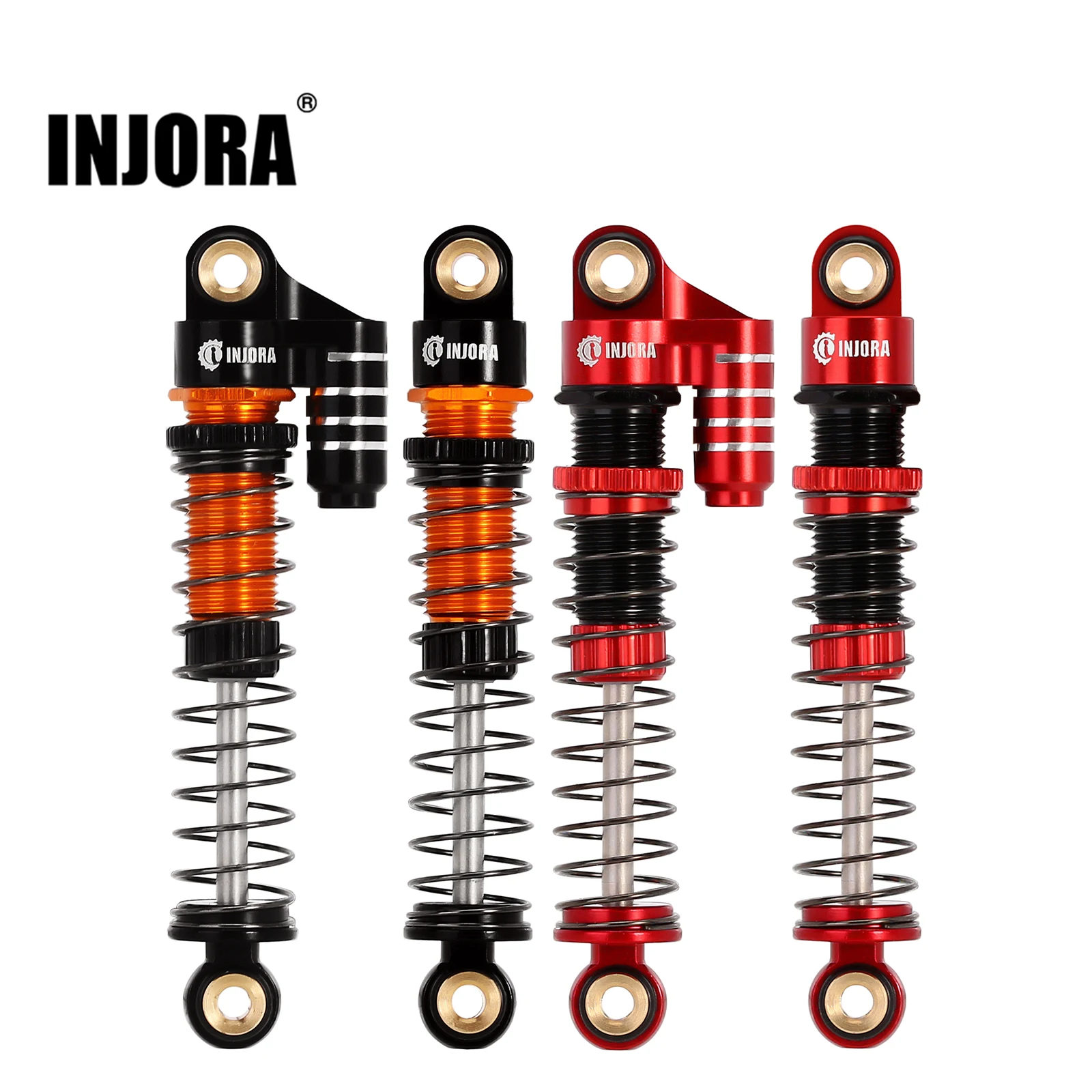 INJORA 45mm Aluminum Threaded Shock Absorber Oil Damper for 1/24 RC Crawler FMS FCX24 FCX18 Upgrade