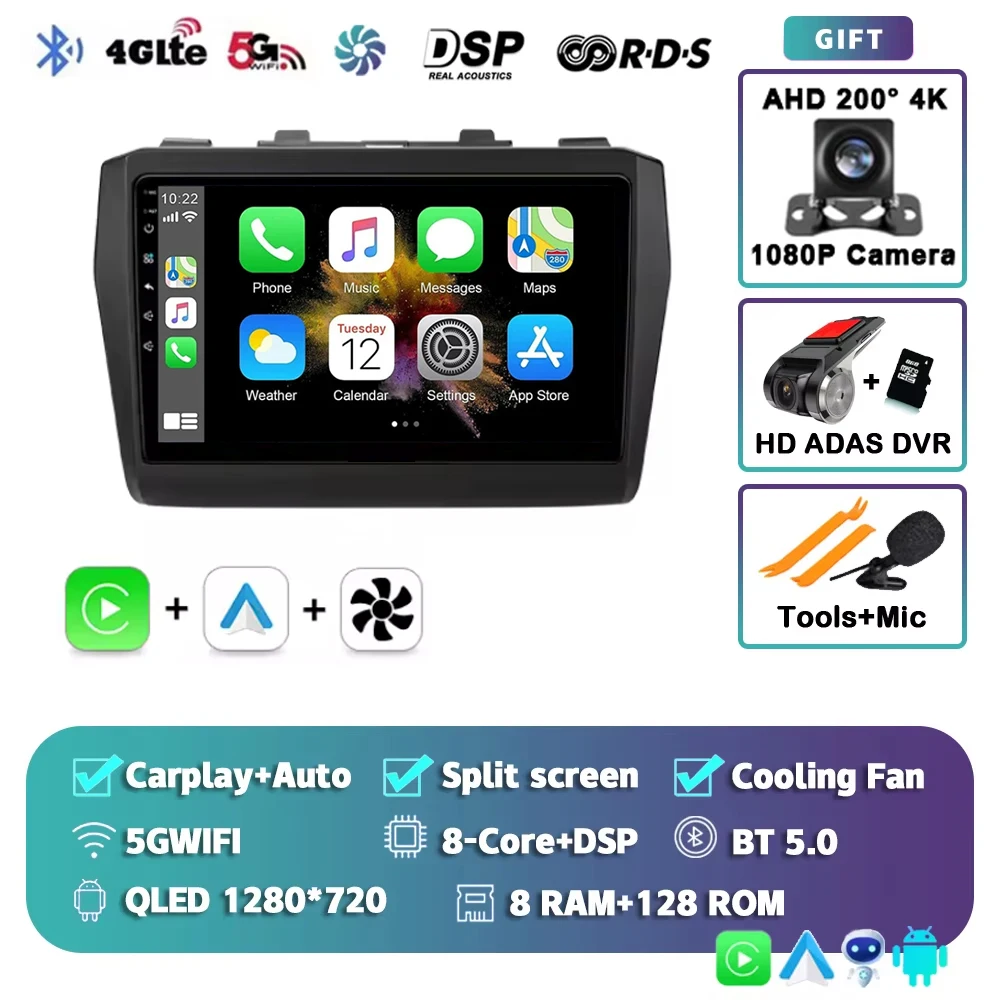Android 16 autoradio voor Suzuki Swift 2017 2018 2019 2020 2021 draadloze Carplay Android Auto audio multimediaspeler 2 Din