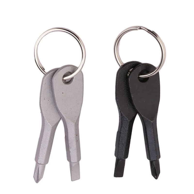 Portable Key Ring Screwdriver EDC Tools Set Outdoor Pocket Mini Tool With Keychain Screw Driver