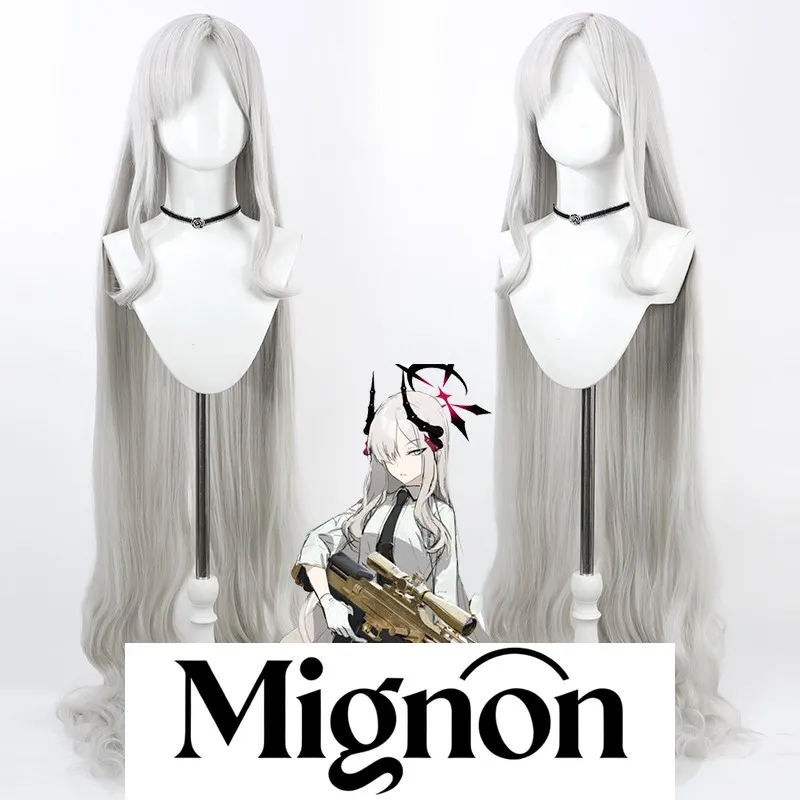 

Blue Archive Hanuma Makoto cosplay wig silver white 1.5m Halloween gift