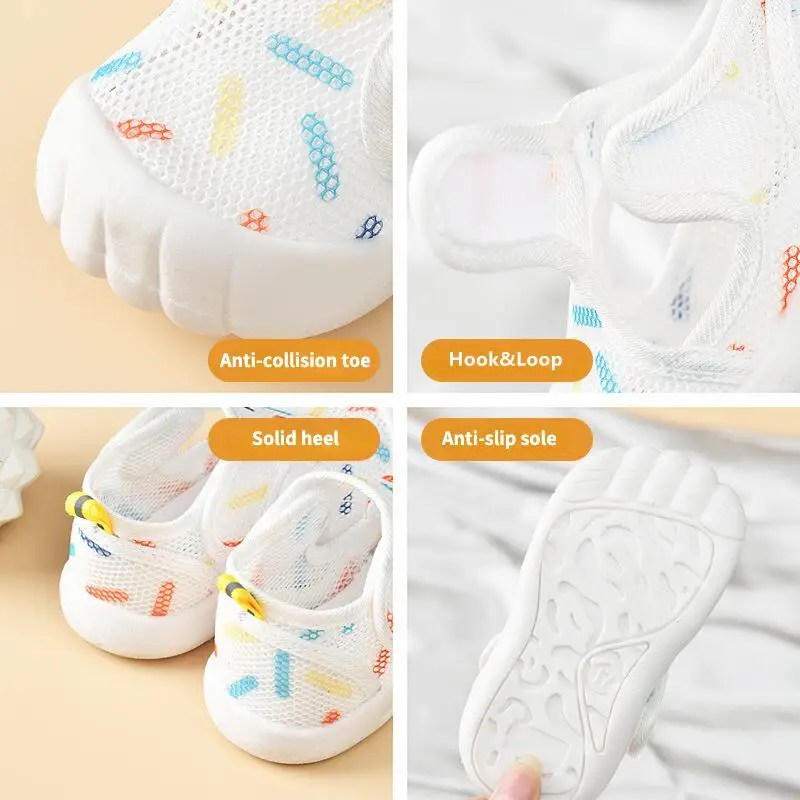 1-4t Babys andalen Sommer atmungsaktive Air Mesh Unisex Kinder Freizeit schuhe rutsch feste weiche Sohle First Walker Baby leichte Schuhe