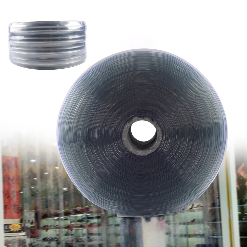 PVC Plastic Strips Curtain 164feet*7.8inches Vinyl Door Strip 1 Roll Widely Use Antistatic Door Curtain Environmentally Friendly