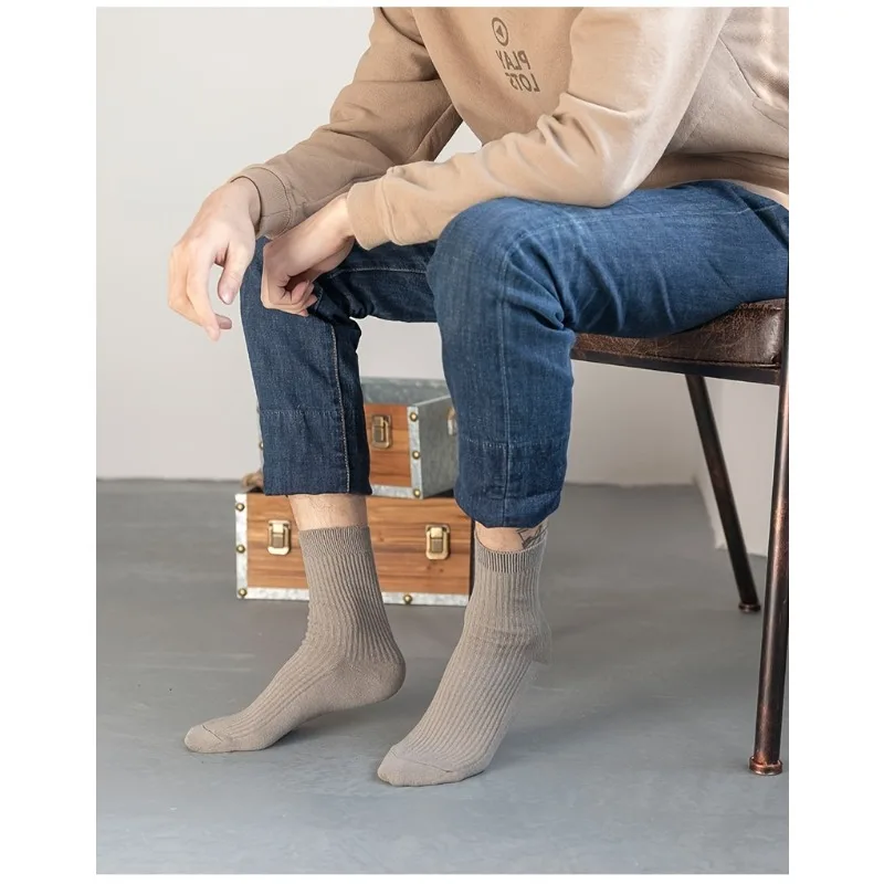 Herrensocken 5-Paar-Set – atmungsaktiv und weich, für alle Jahreszeiten geeignet, geeignet für Freizeitsport, Business-Kleider – Detail 1