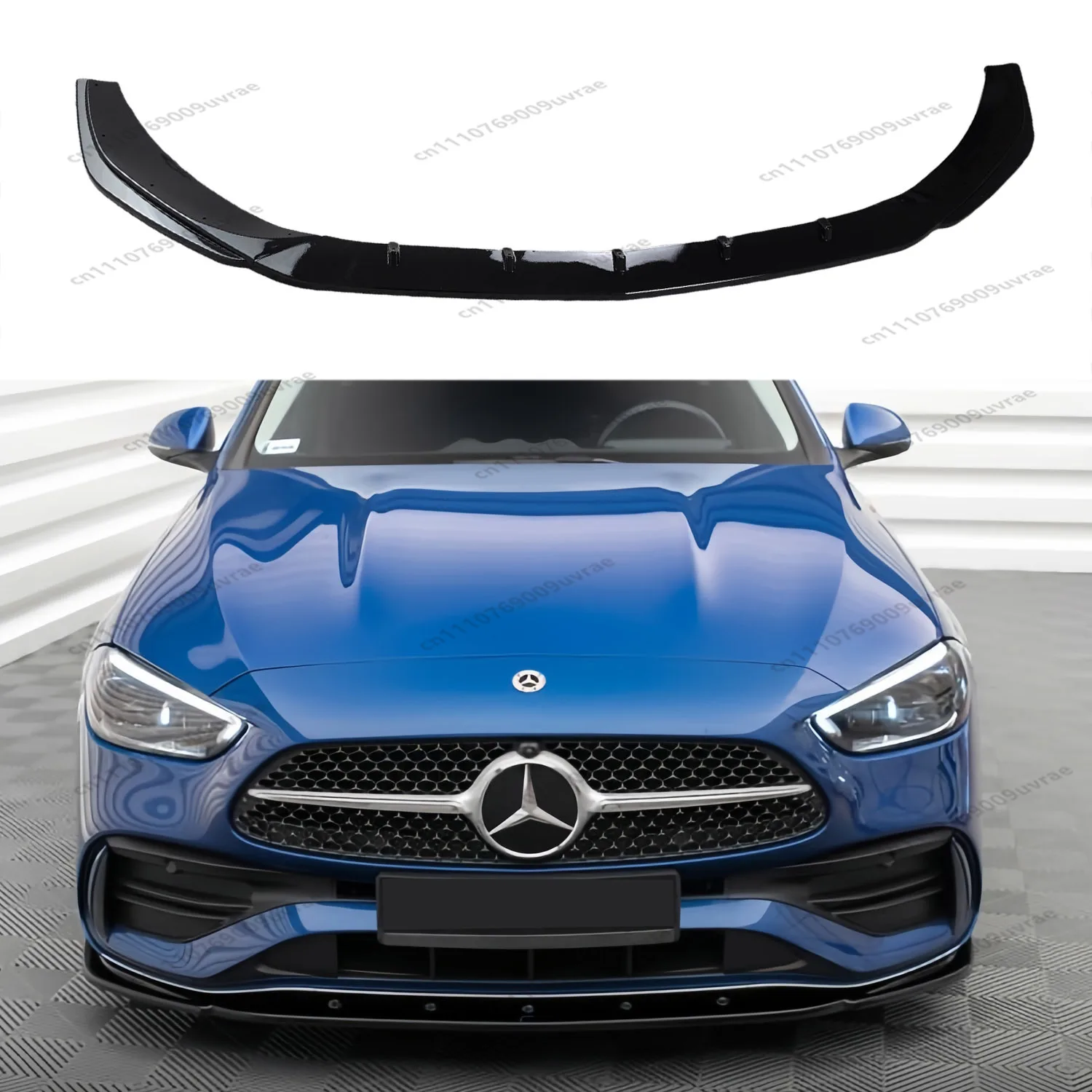 

Max Style Gloss Black Front Bumper Lip Spoiler Splitter For Mercedes W206 C-Class C200 C300 AMG Line/C43 AMG 2021-2026 Tuning