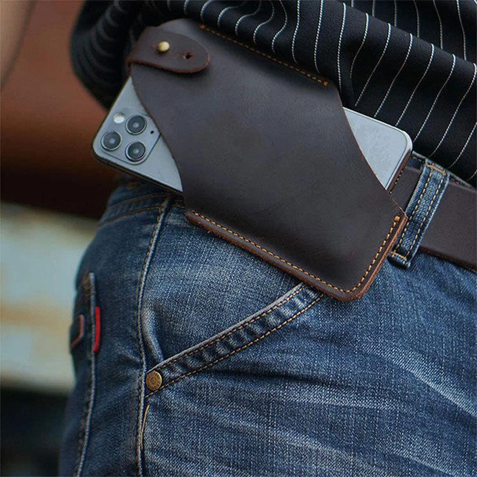 Lightweight Belt Phone Pouch Cell Phone Holster with Large/Small Size for Large Smartphones