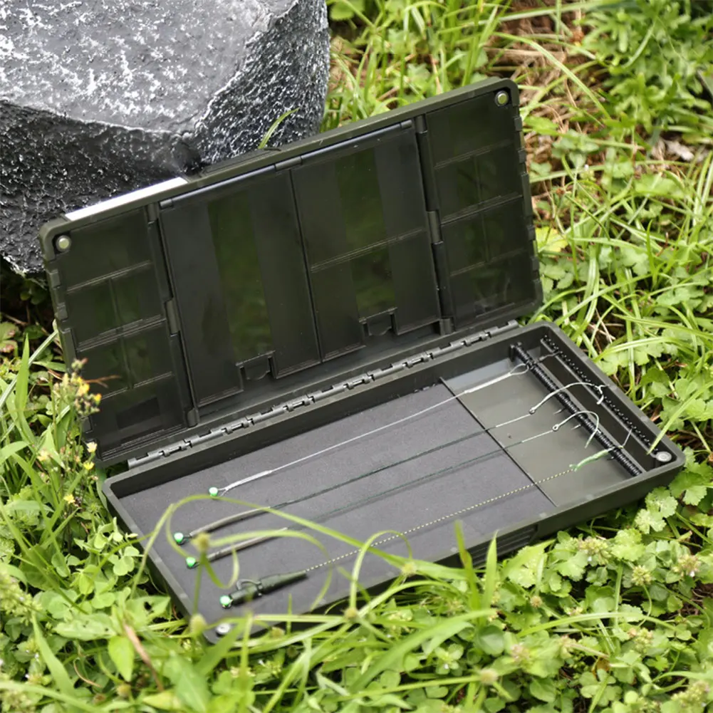 Caixa magnética de equipamento de pesca de carpa, plástico, equipamento de pesca de carpa, caixa de armazenamento, suporte de equipamento de linha de pesca, acessórios de pesca de carpa