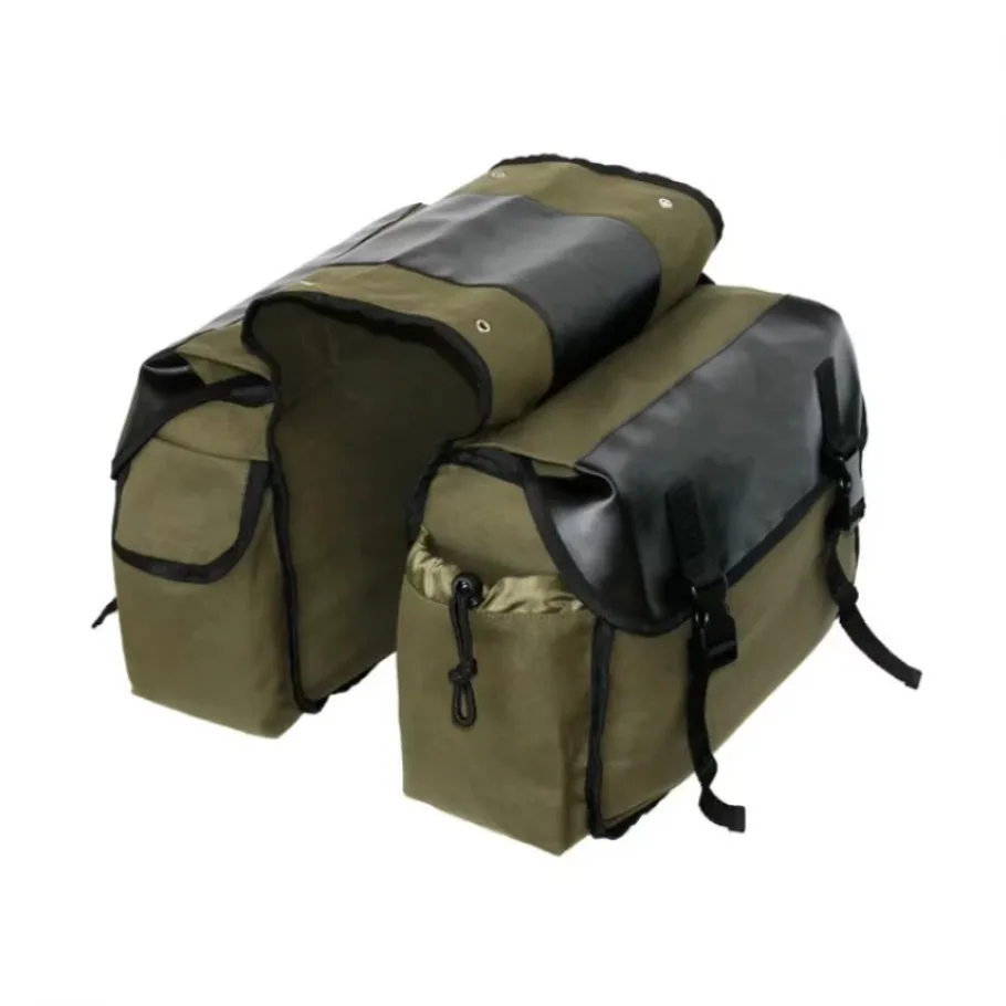 Motorcycle Rear Seat Bag Waterproof Saddle Side Bag Luggage Pack MultiFunction Shoulder Bag Backpack 1x