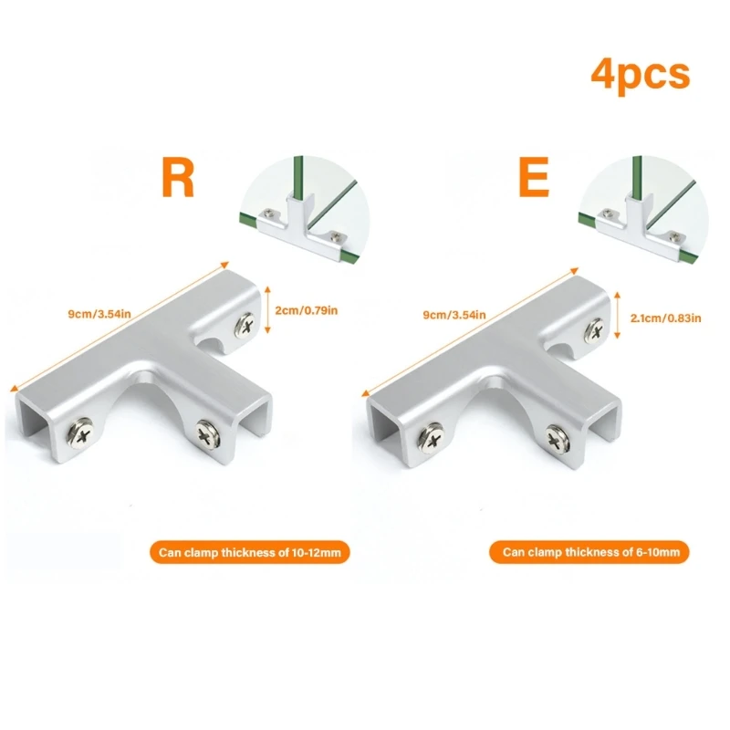 N7MD Pack Of 4 Robusts T Clamps Adjustable T Clip for Securing Plant Box Dividers