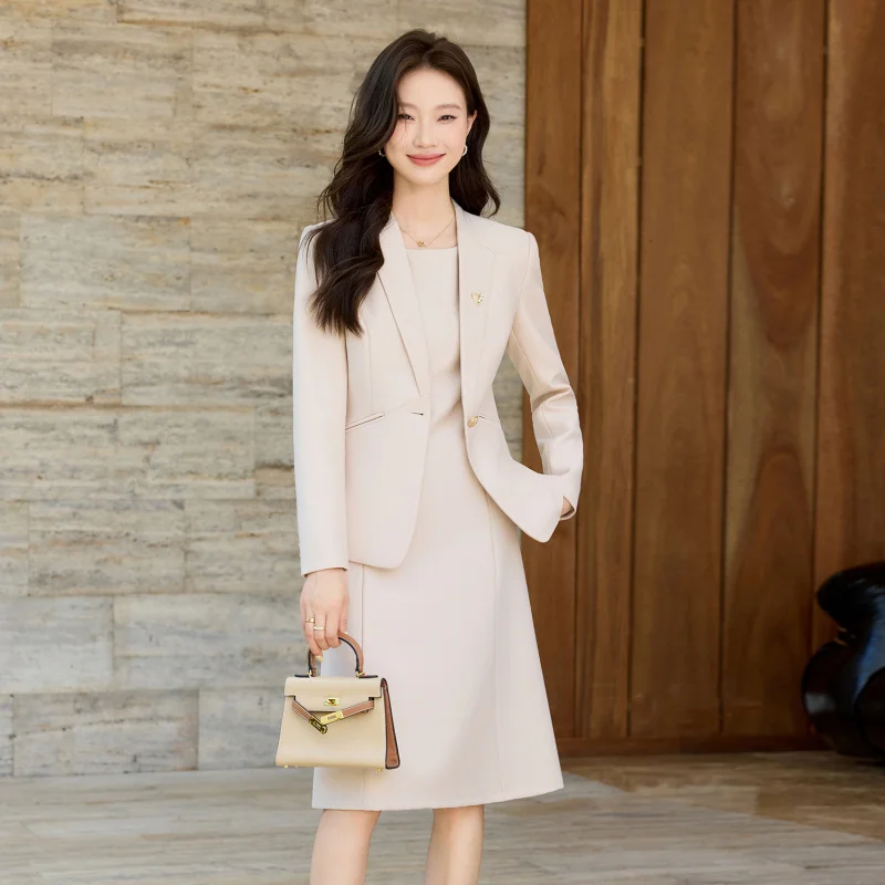 

Розовый блейзер для женщин 2025: Новый стильный деловой повседневный костюм-двойка для миниатюрных женщин