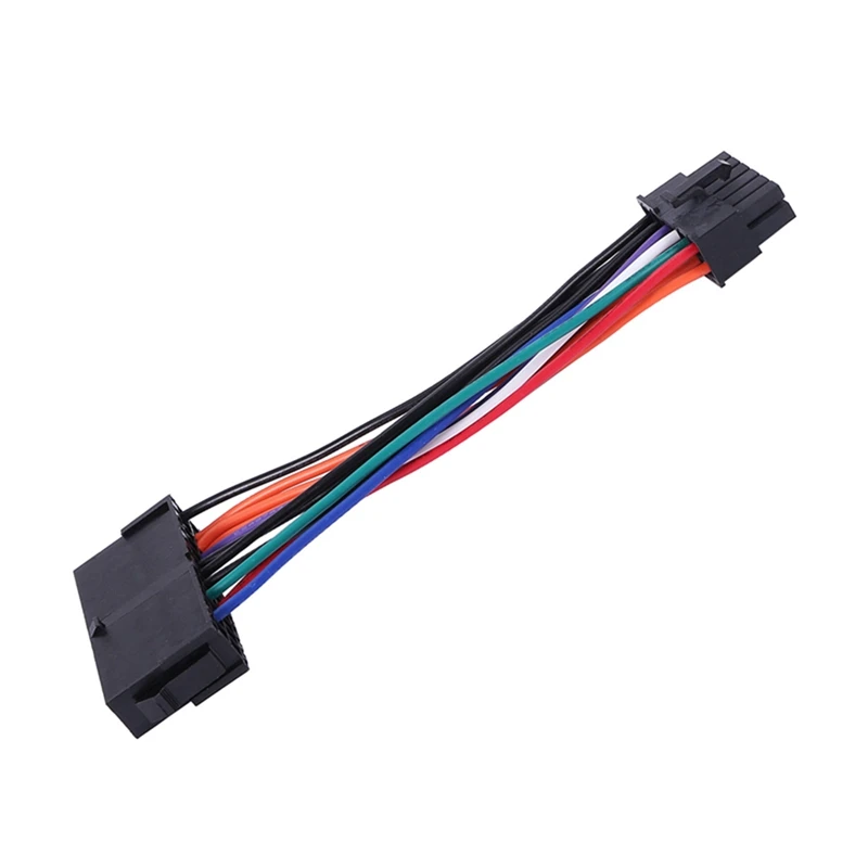 Caliente TTKK 4X PSU ATX 24Pin hembra a 12Pin macho fuente de alimentación Cable con funda 18AWG Cable para Acer Q87H3-AM Q87H3 AM placa base