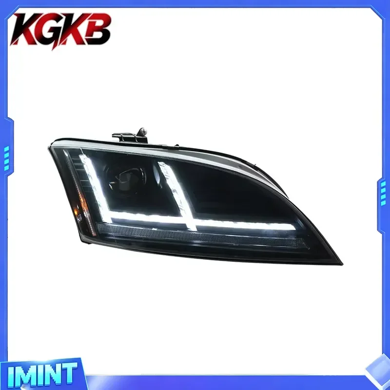 KGKB LED Headlight Assembly for TT RS 8J Mk2 2006-2013 Dual Beam Projector New Style Upgrade Seq Turn Signal Plug & Play