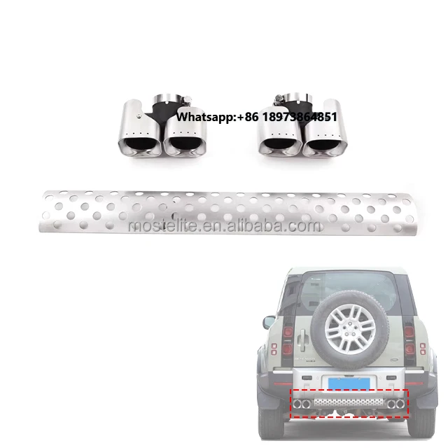 

High Quality OEM Stainless Steel Dual-Outlet Car Tailpipe Exhaust Pipes for Land Rover Defender 90 110 130