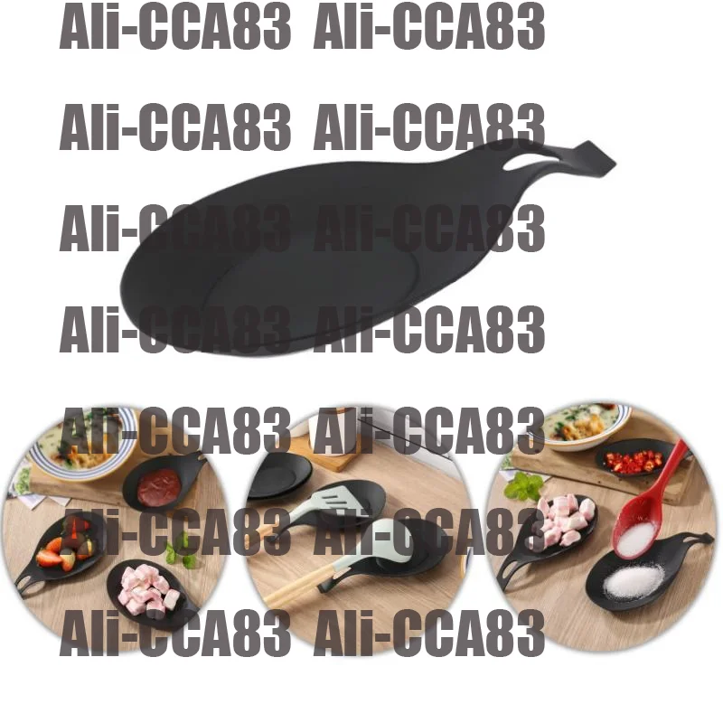 

CCA83-Spoon Rest, Silicone Heat-insulating Spoon Rest, Spatula Holder, Heat-resistant Cutlery Placemat Tray, Kitchen Tools