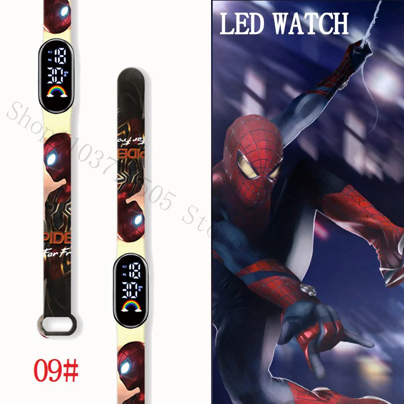 

MINISO Spiderman Kid's Watches Men Sport Wristband Bracelet Waterproof Children Digital Watch Boys LED Clock Gift