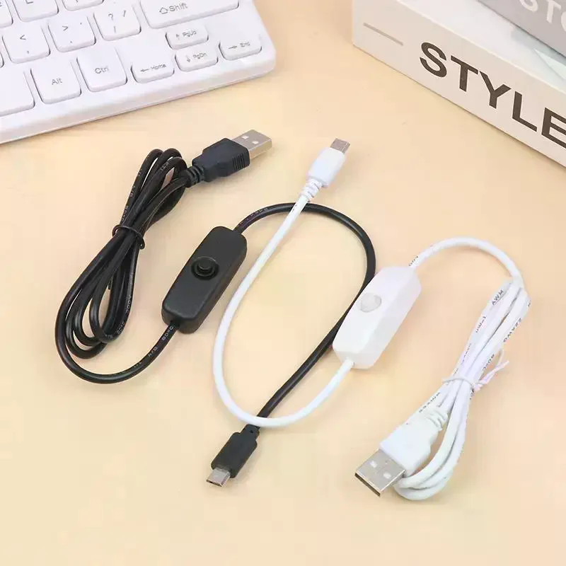 USB To USB C Switch Cable with On/Off USB To Type C Extension Cable 1 Meter Length Black Or White Color Choose - view 2